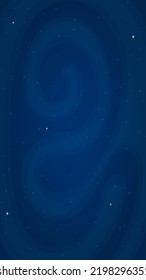 Comic starry galaxy background vector illustration. Abstract stars systems light in magic galaxy on vertical dark blue background for futuristic astronomy science wallpaper graphic design.