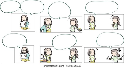 comic-story-set-stock-vector-royalty-free-1093166615-shutterstock