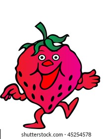 comic strawberry vector