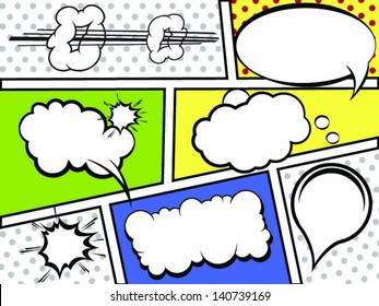 Comic Strip With Speech Bubbles- Vector