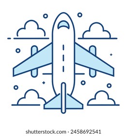 Comic Style Aeroplan Outline illustration Aeroplan Outline Logo