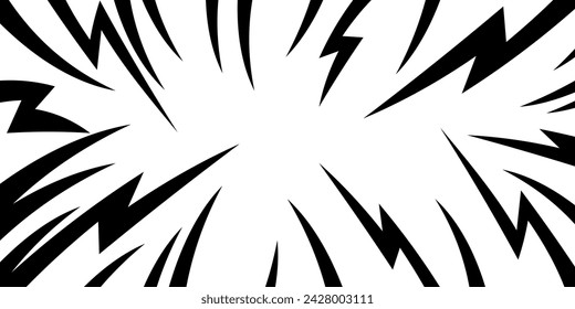 Comic style background with lightning. Abstract vector background.