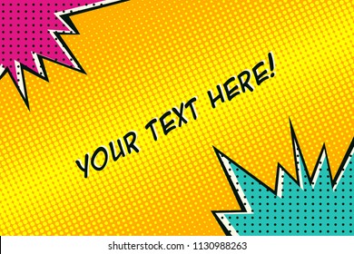 Comic style background template. Vector art.
