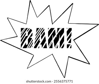 Comic Style BAM! Graphic Design. Vector cartoon illustration in retro pop art style isolated on transparent background