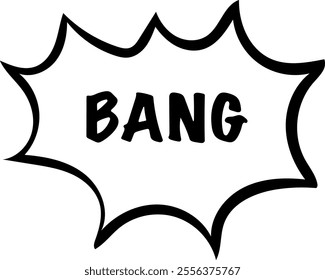 Comic Style Bang Sound Effect Graphic. Vector cartoon illustration in retro pop art style isolated on transparent background