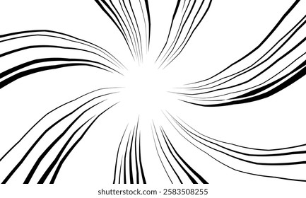 Comic style black sunburst background.