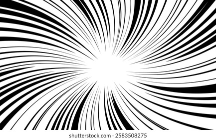 Comic style black sunburst background.
