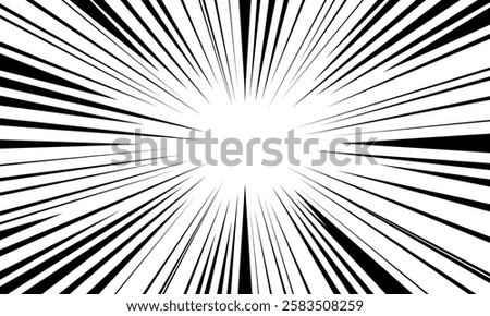 Comic style black sunburst background.