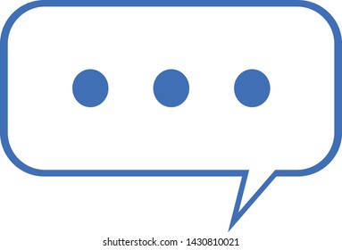 Comic style Blue dialogue box or chat icon that can be used to express talking of a cartoon character.