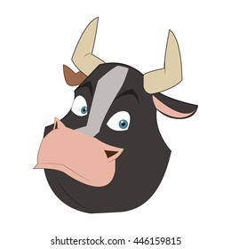 comic style bull icon