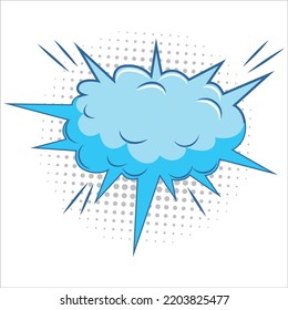 Comic Style Cloud Clip Art Vector