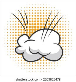 Comic Style Cloud Clip Art Vector