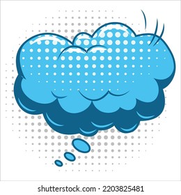 Comic Style Cloud Clip Art Vector