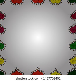 Comic style doodle frame consists of white, black and red border. Vector. Seamless pattern.