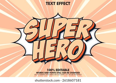 comic style editable text effect for promotion banner or brand fashion and event