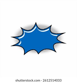Comic Style Empty Explosion Speech Bubble