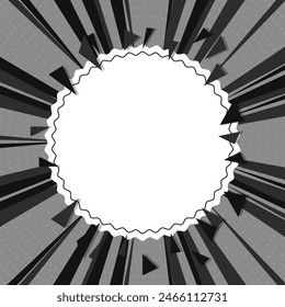 Die Comic-Stil-Explosion und die energetische Gefühl durch die Formen und Linien vermittelt. Vektorillustration.