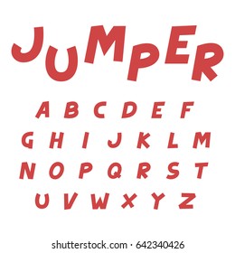 Comic style font. Vector alphabet