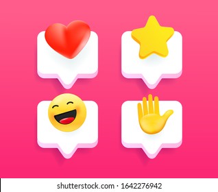 Comic style modern mobile phone message icons vector collection