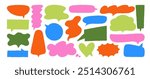 Comic style pencil speech bubbles doodle set. Crayon drawn colorful speech bubble silhouettes. Hand drawn vector doodle illustration in childish funky style. Comic talk balloon vector set.