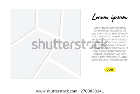 Comic style photo collage layout in a 1:1 aspect ratio offering shadow effect and text placement