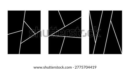 Comic Style Photo Frame Collage Template. 5 Panels