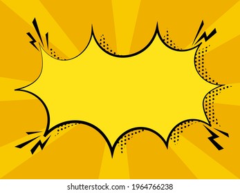 Comic style pop art yellow background