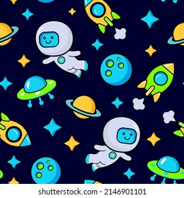 comic style space background for wallpaper, print, textile, wrapping paper