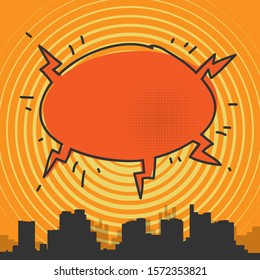 Comic style speech bubble business concept with space for text, vector illustration