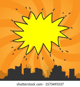 Comic style speech bubble business concept with space for text, vector illustration