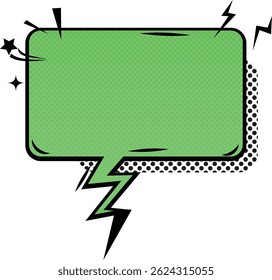 Comic style speech bubble design