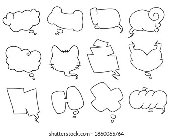 Comic style speech bubbles collection. Speech balloons and elements set. Funny vector design elements. Vector cartoon illustrations isolated on white background
