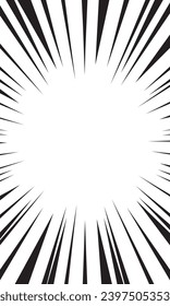 Comic style speed stripes blank background. Radial line effect wallpaper