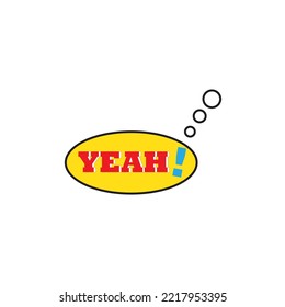 Comic style sticker design on white background