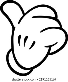 Comic Style Thumbs Up Clip Art Sticker