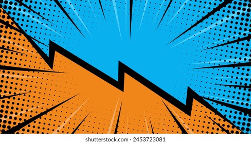 Comic style two color pop art background. Versus comic book background