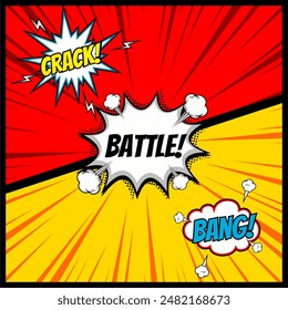 Comic style two color pop art background. Versus comic book background