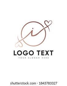 Un estilo cómico, una plantilla de logotipo de letra única y moderna de tipo I, logotipo vector para la identidad empresarial y de la empresa 