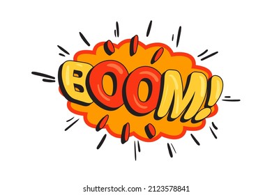 Comic style vector cool sticker. Bubble label, speech sticker with word for comics book. Humor pop balloon illustration.