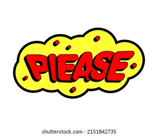 Comic style vector cool sticker. Bubble label, speech sticker with word for comics book. Humor pop balloon illustration.