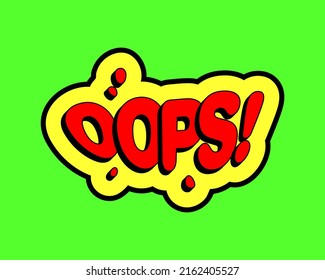 Comic style vector cool sticker. Bubble label, speech sticker with word for comics book. Humor pop balloon illustration.