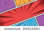 Comic style wallpaper or background template vector
