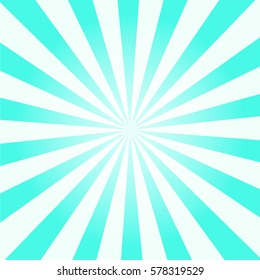 Comic sun rays background. Blue sunburst pattern for different images. Vector high quality illustration.