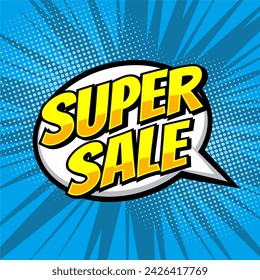 Fondo de la super venta del cómic.