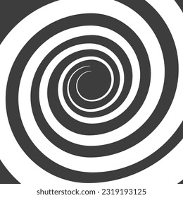 Comic swirl background. Swirl radial pattern or abstract sunburst wallpaper. Vertigo pattern. Abstract rays, vector illustration