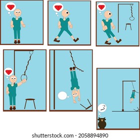 comic tells about someone who is heartbroken