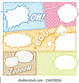 comic template Vector 
