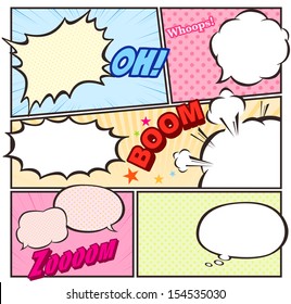 comic template Vector 