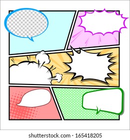 comic template Vector 