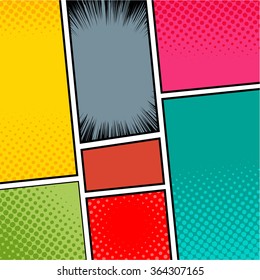 comic template Vector Pop-Art 